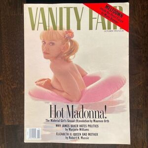MADONNA COVER FEATURE VANITY FAIR 1992 Collectible Hot Madonna Vintage Magazine